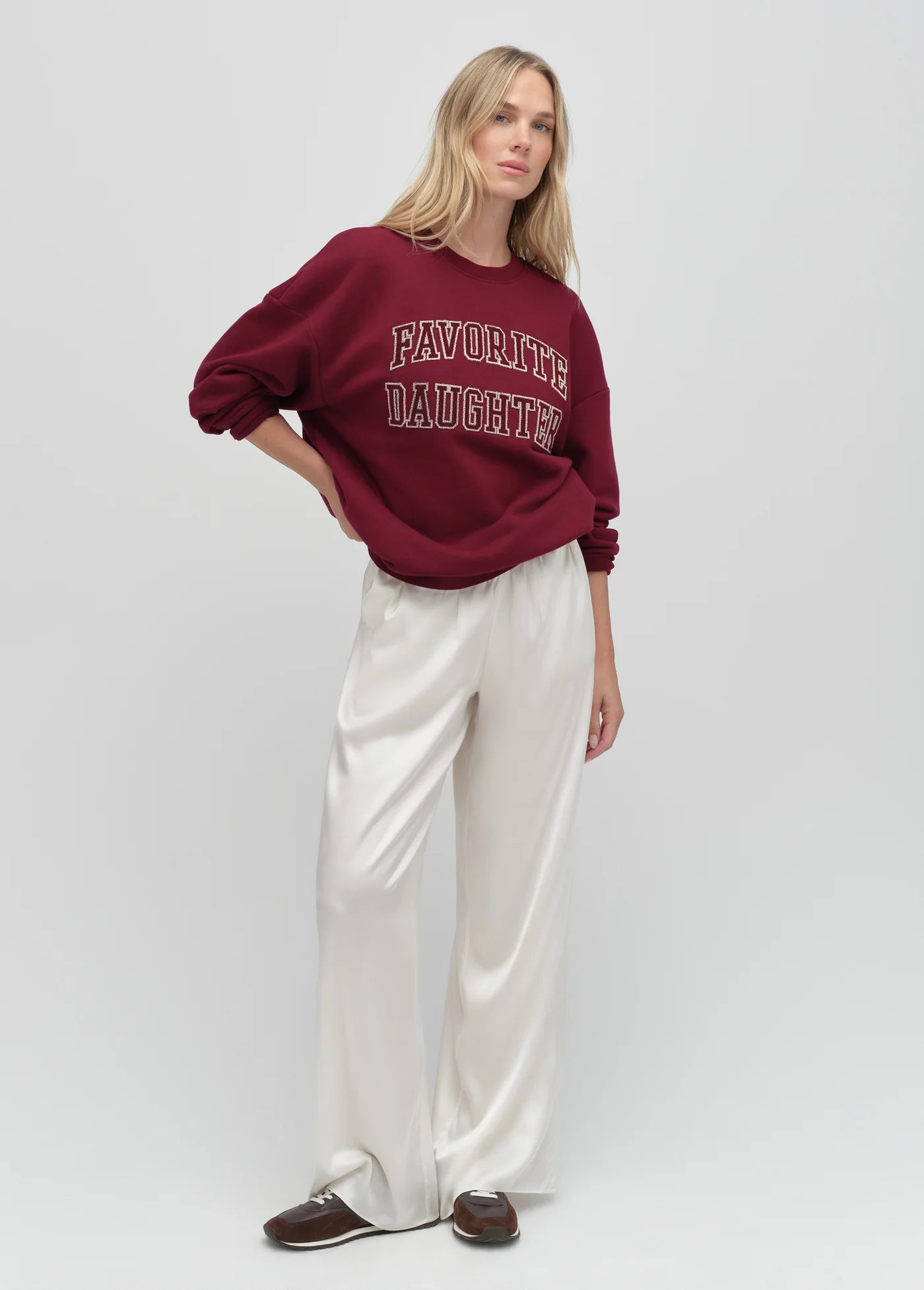 Collegiate Embroidery Sweatshirt