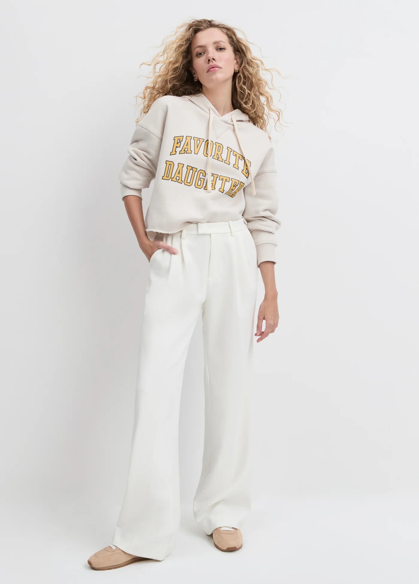 Cropped Collegiate Hoodie