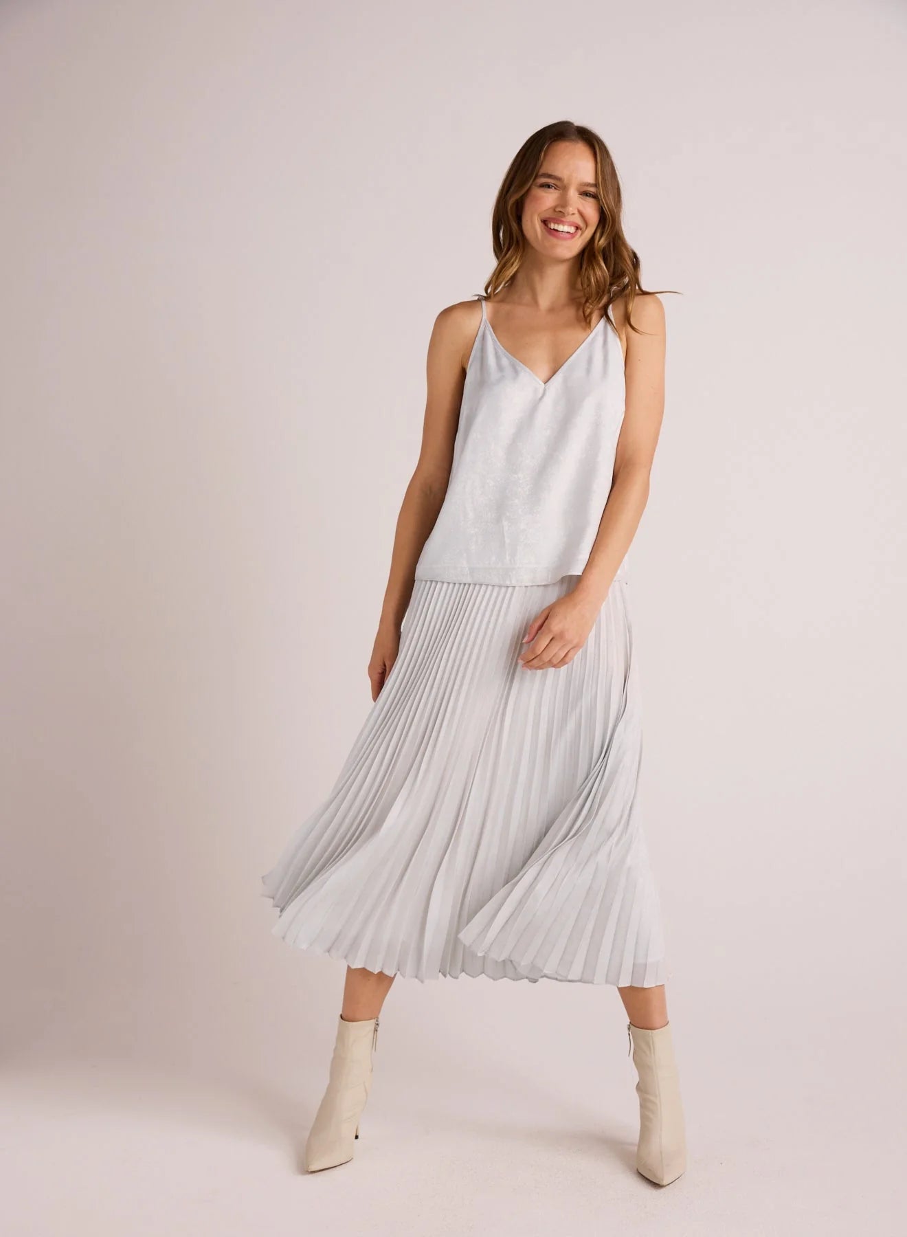 Hand Pleated Midi Skirt