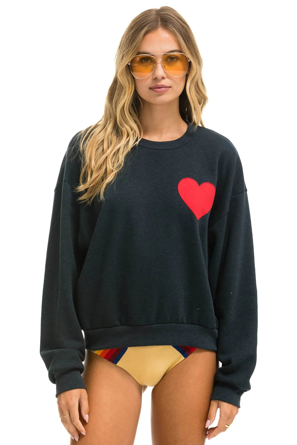 Heart Stitch Crew Sweatshirt