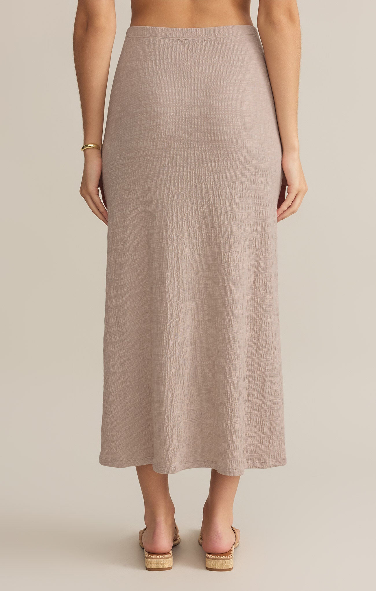 Delavine Textured Midi Skirt