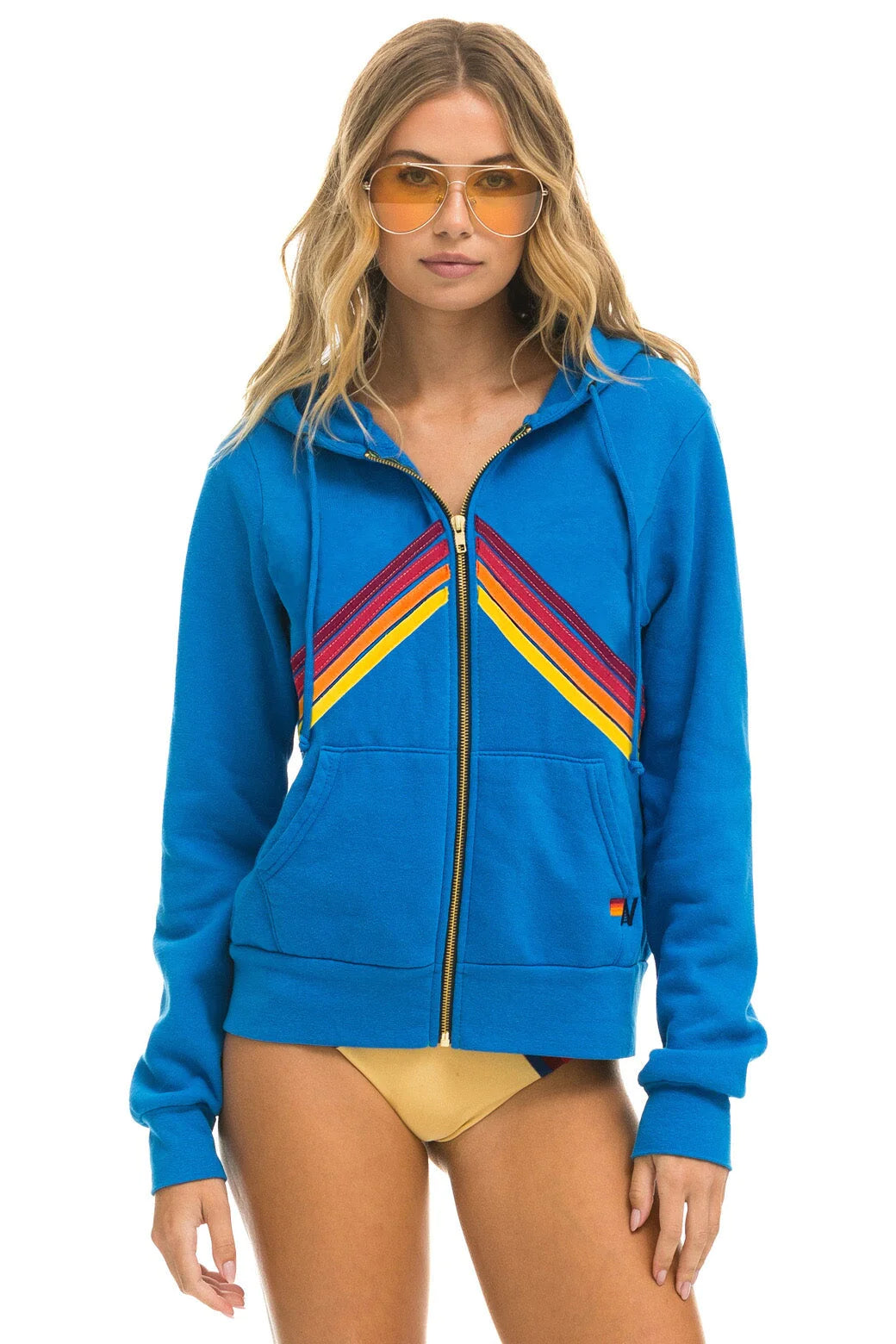 Mountain Stitch Chevron Zip Hoodie