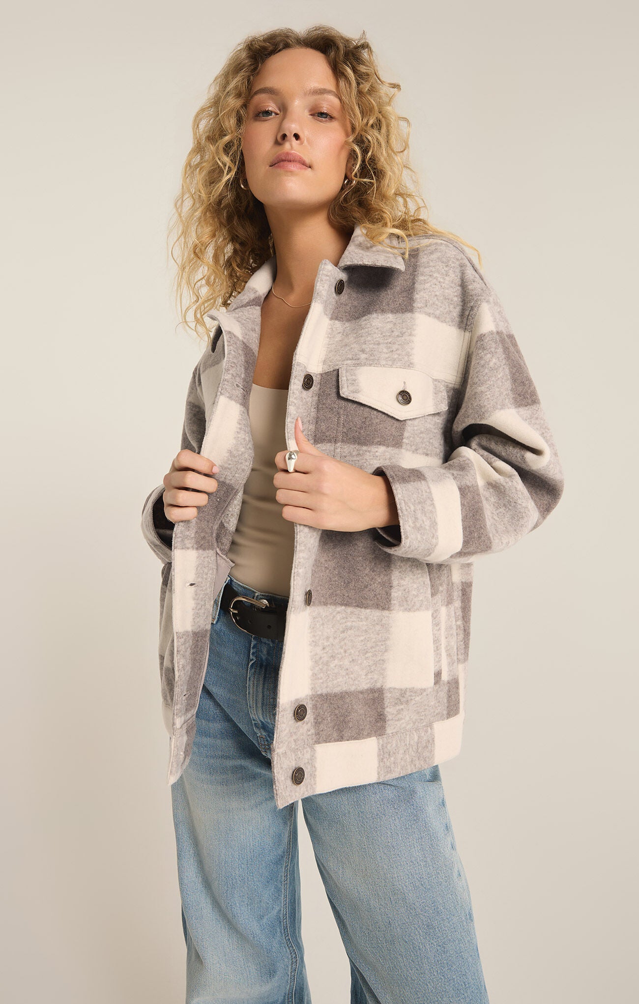 Preston Knit Plaid Jacket