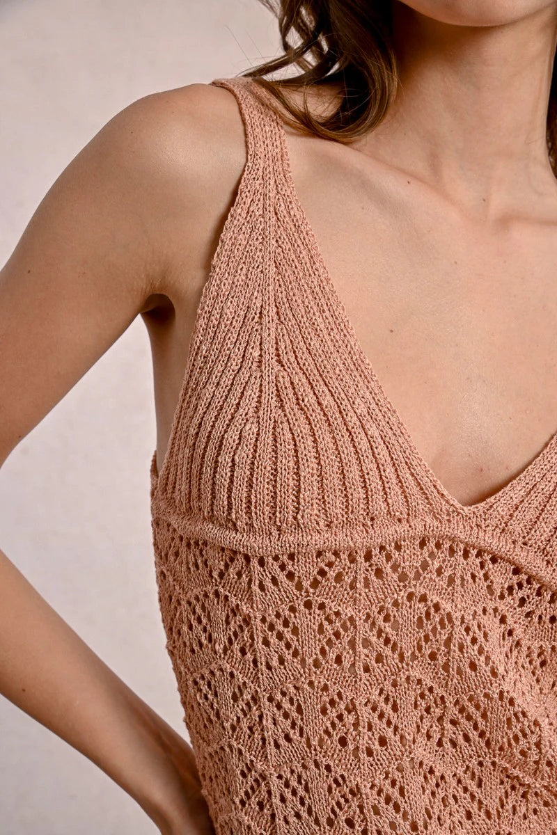 Openwork Knitted Tank Top