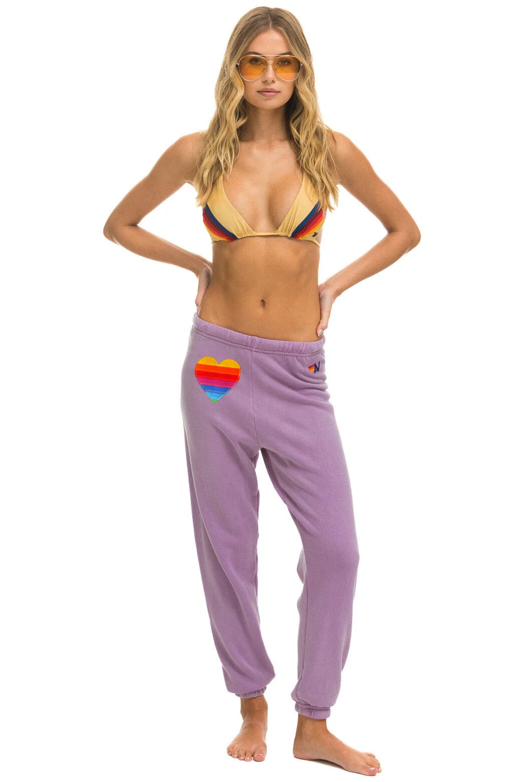 Rainbow Heart Stitch Sweatpant