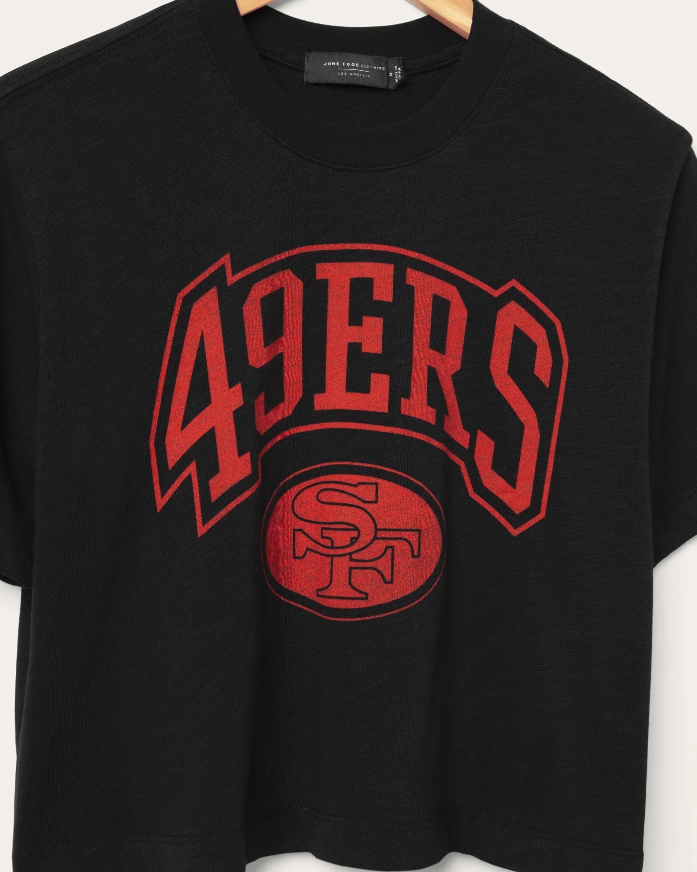 49ers Mock Neck Crop Tee