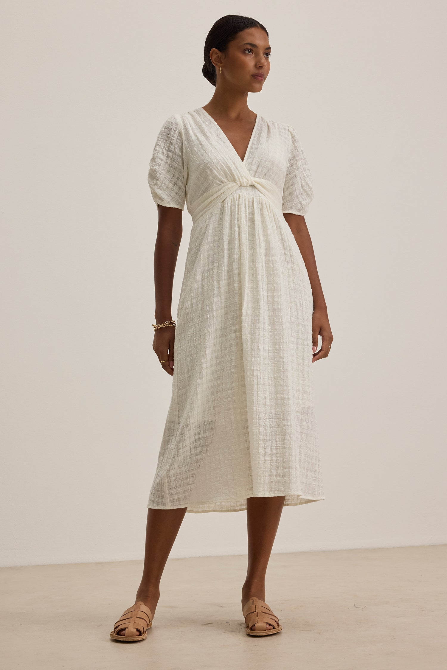 Eloise Textured Cotton Gauze Dress