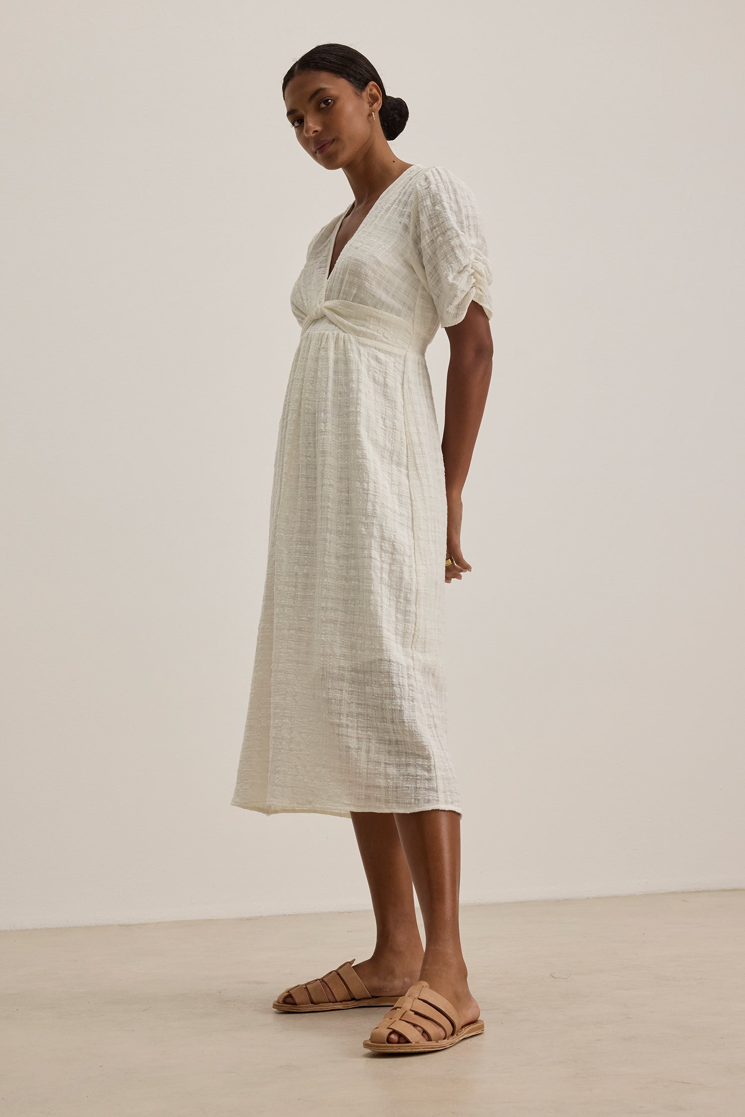 Eloise Textured Cotton Gauze Dress