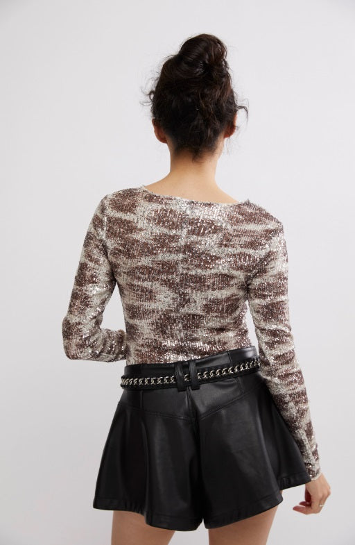 Printed Long Sleeve Top