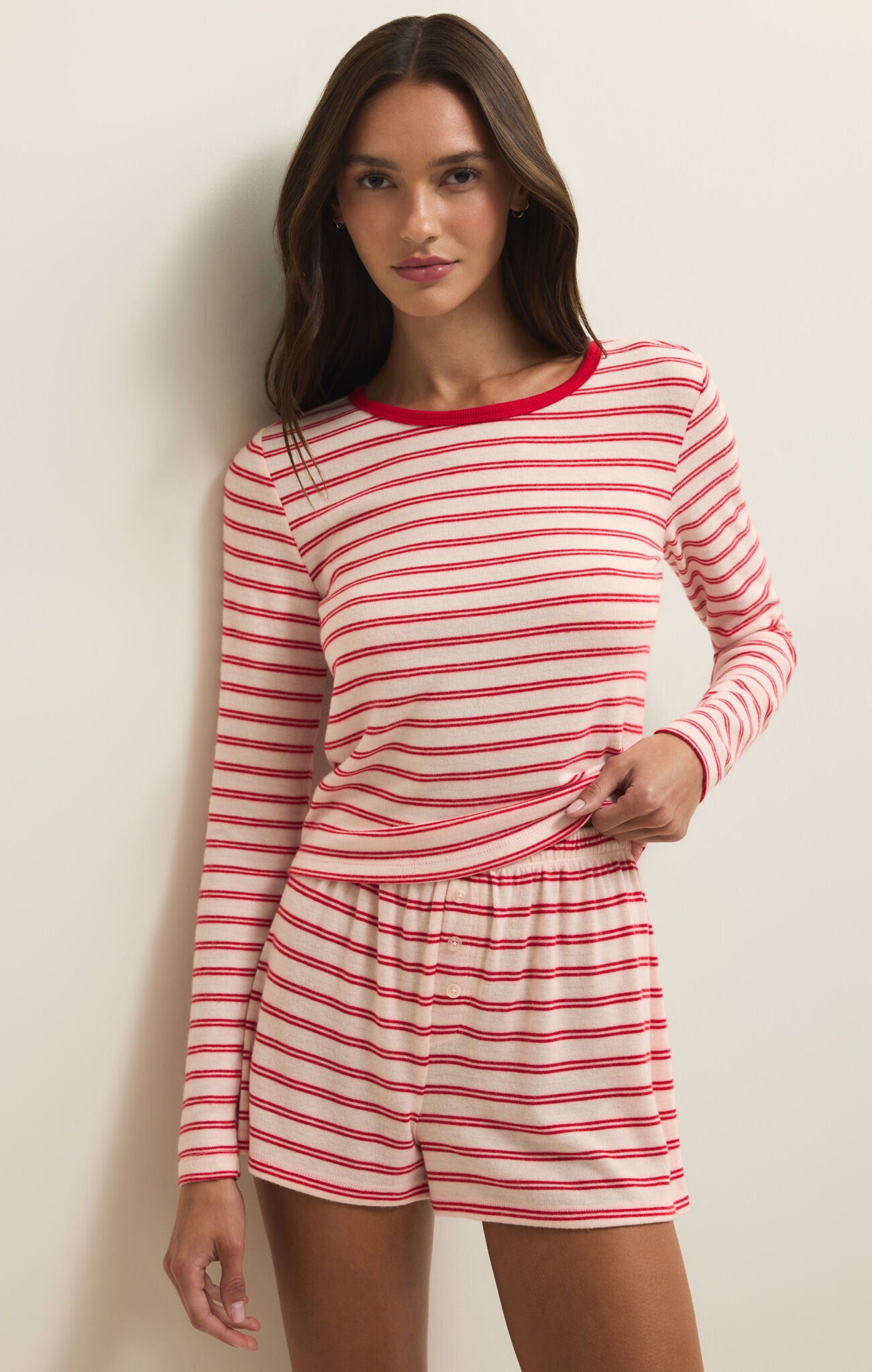 Night In Stripes Long Sleeve Top
