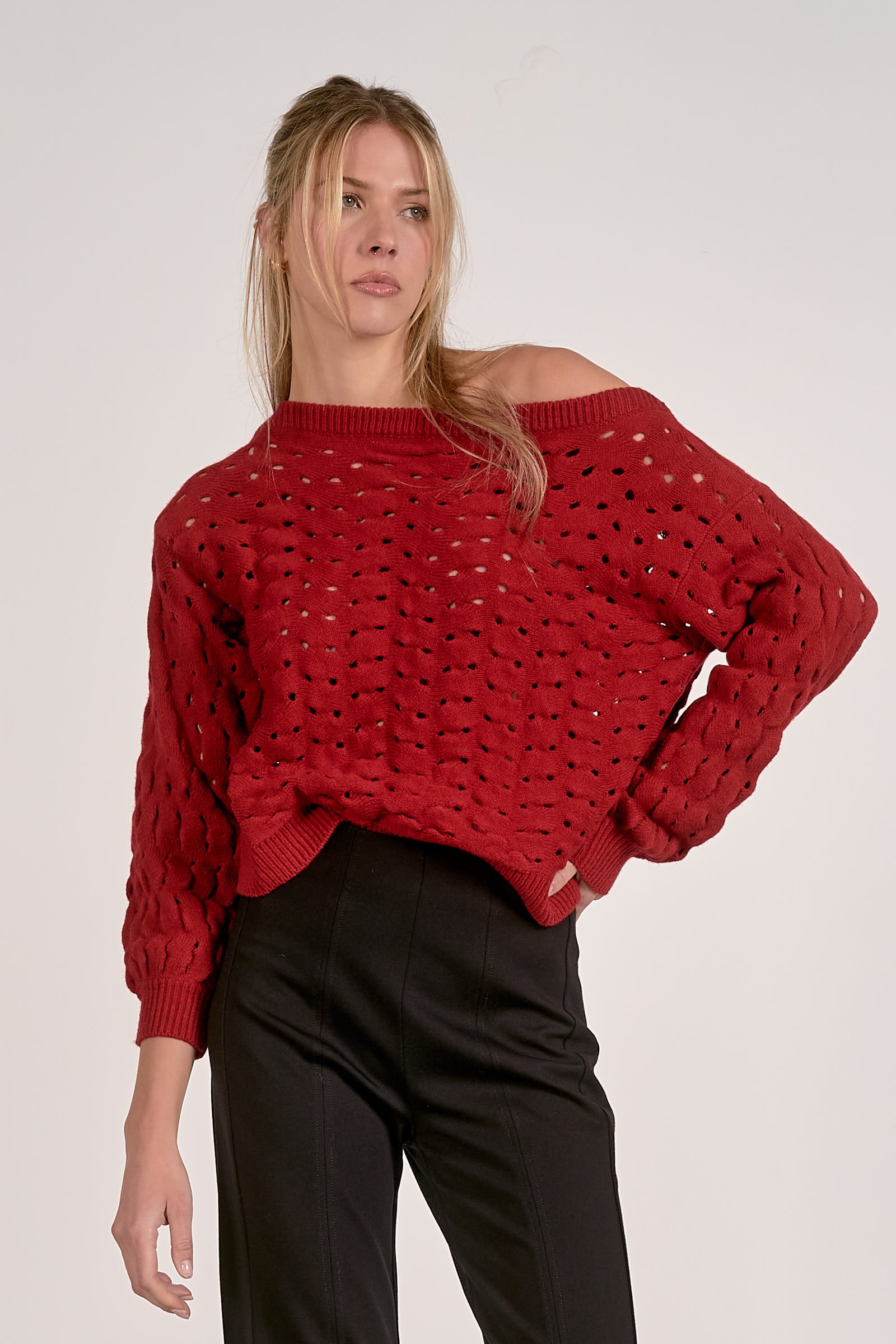 Open Neck Sweater