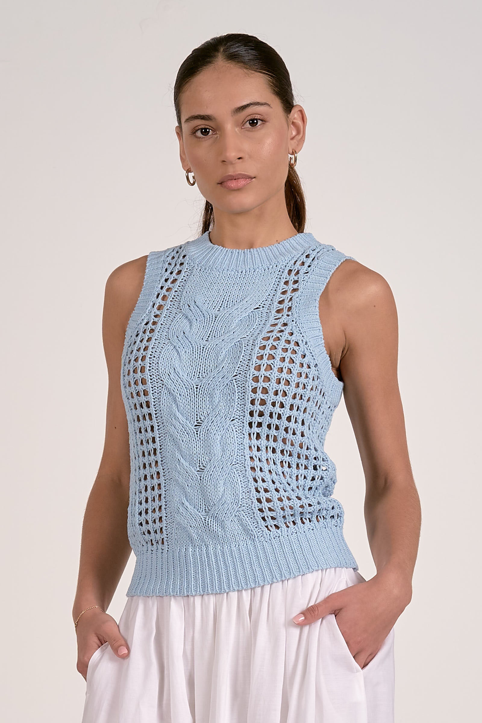 Sweater Tank Open Knit