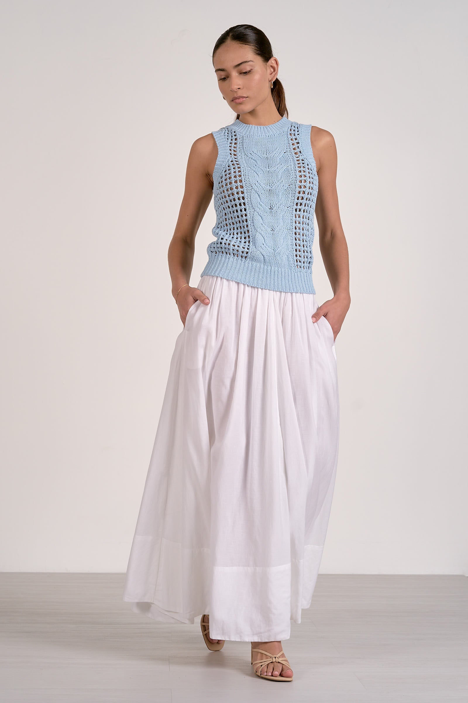 Sweater Tank Open Knit