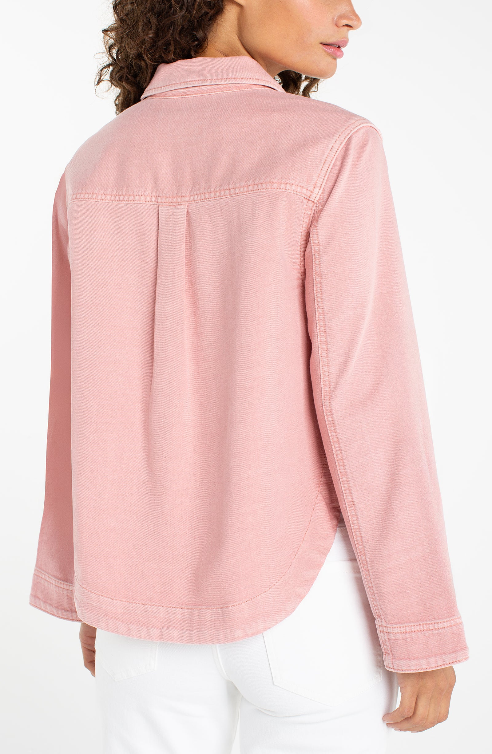 High Low Denim Shacket