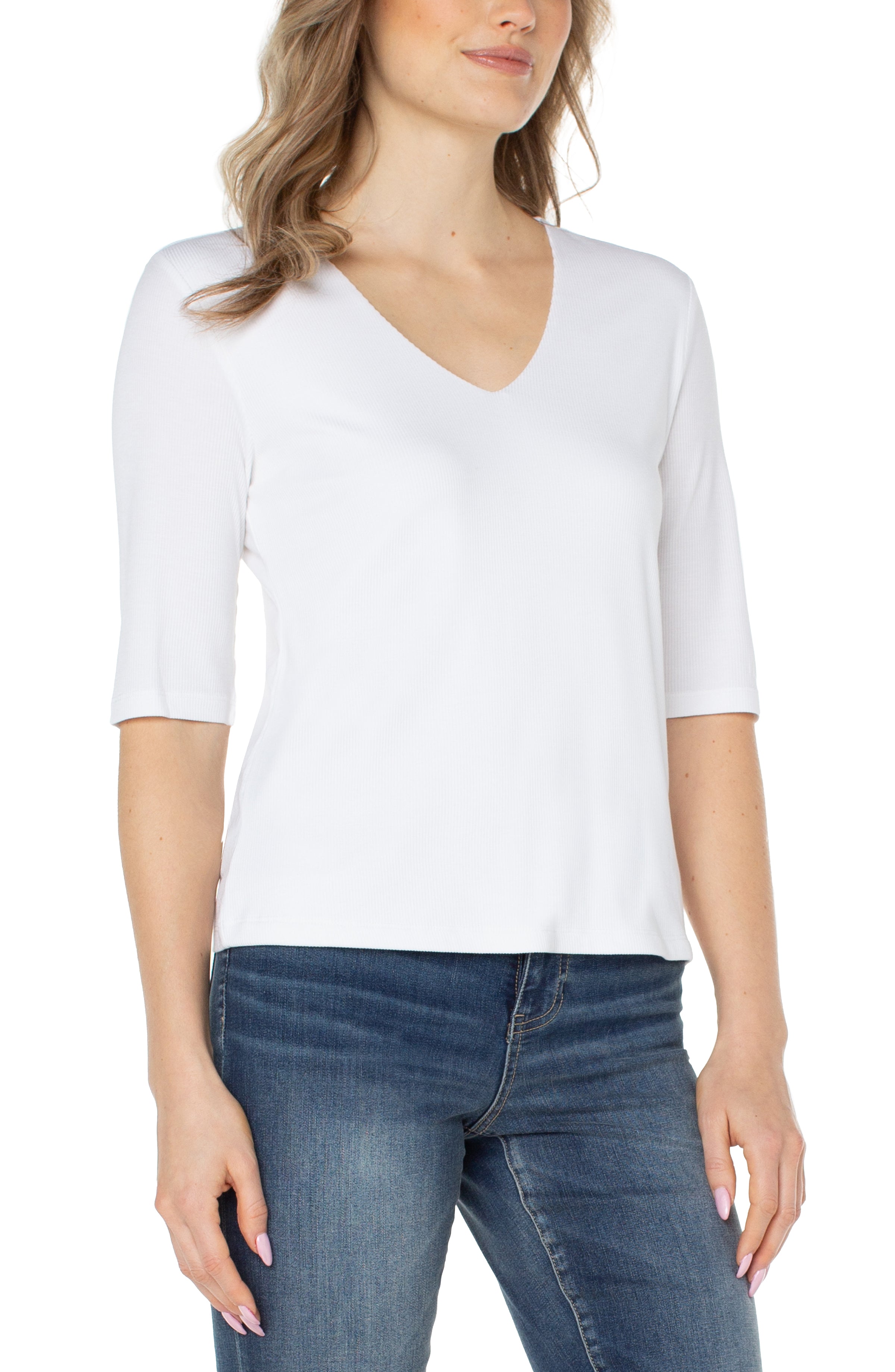 Double Layer V-Neck
