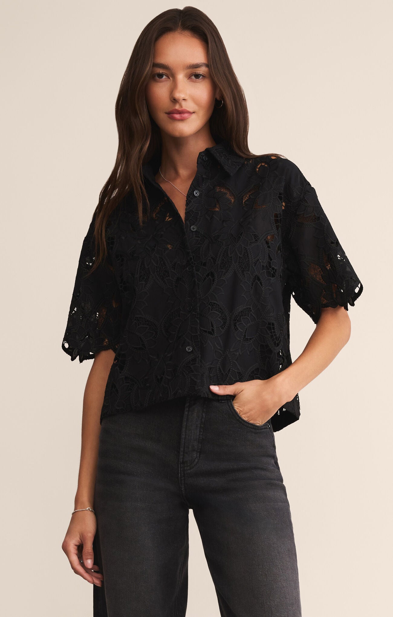 Midnight Lace Top