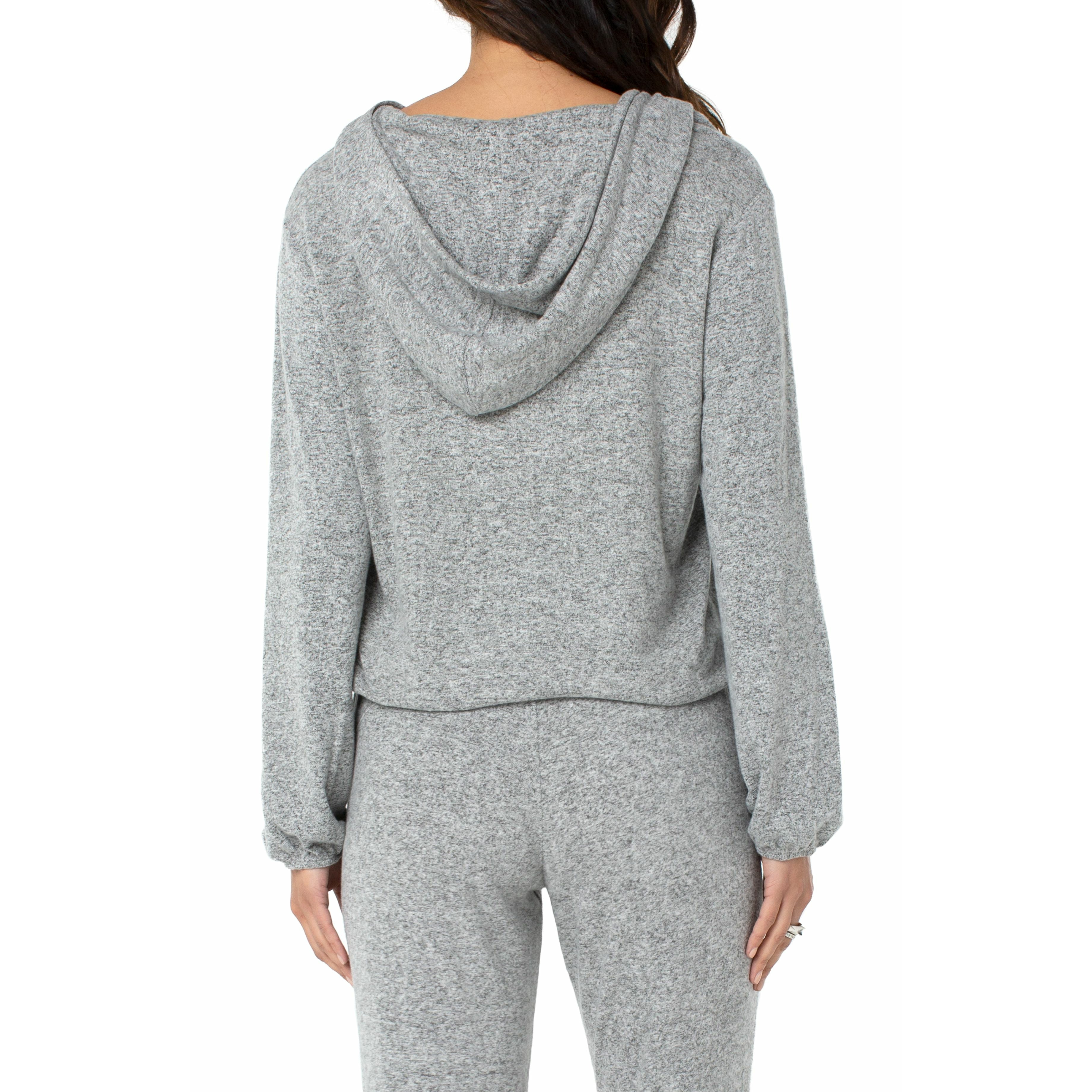 Hoodie With Crossover Neckline