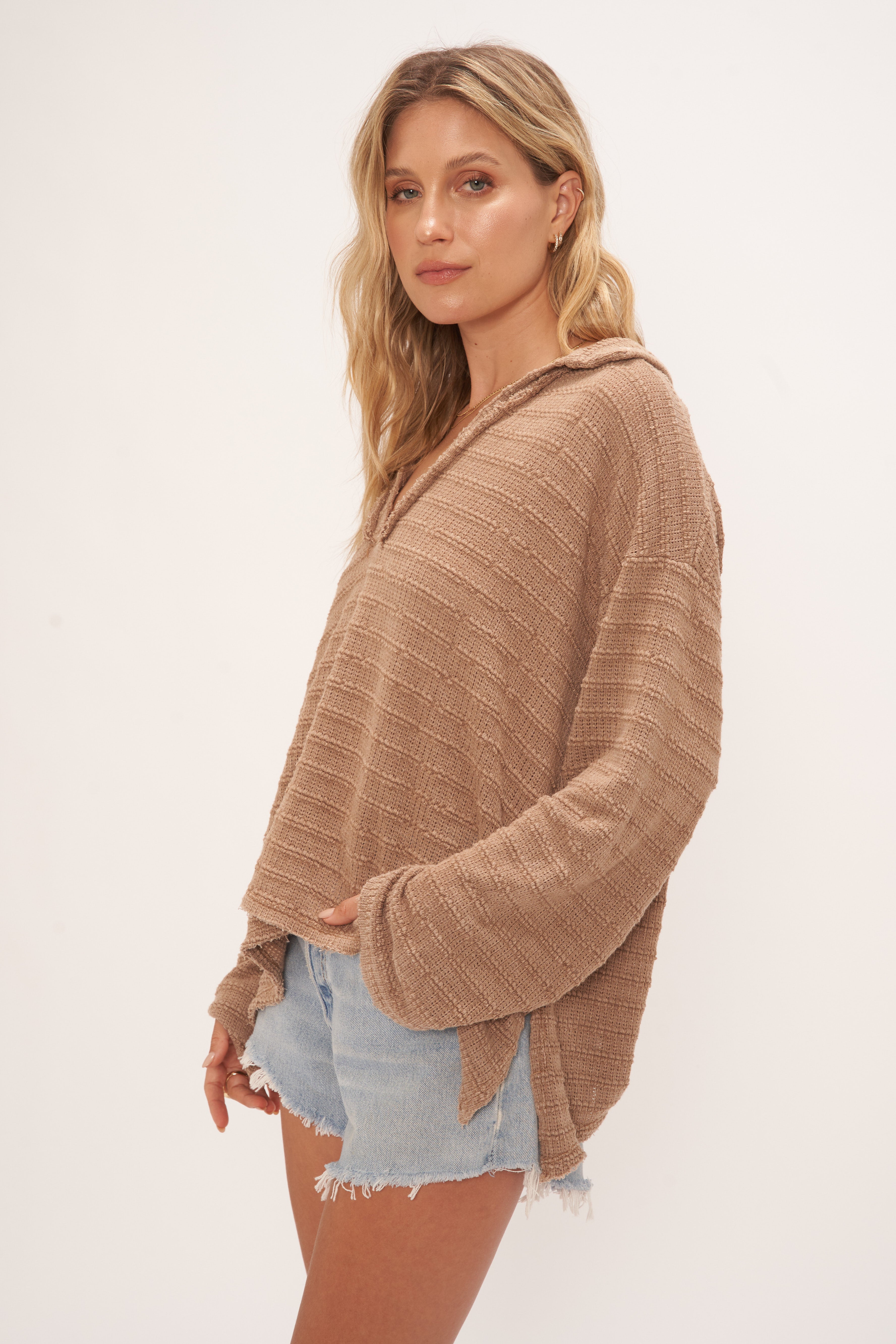 Capistrano Collared Washed Pullover