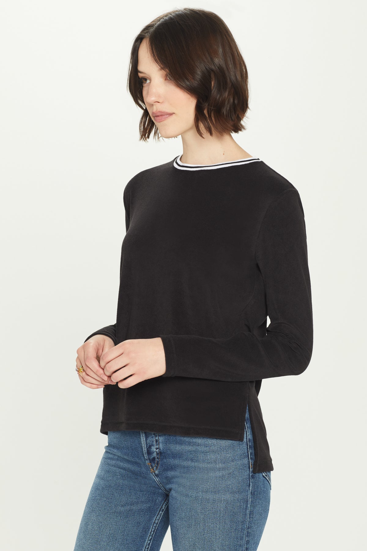 Micro Terry Tipped Ringer Top