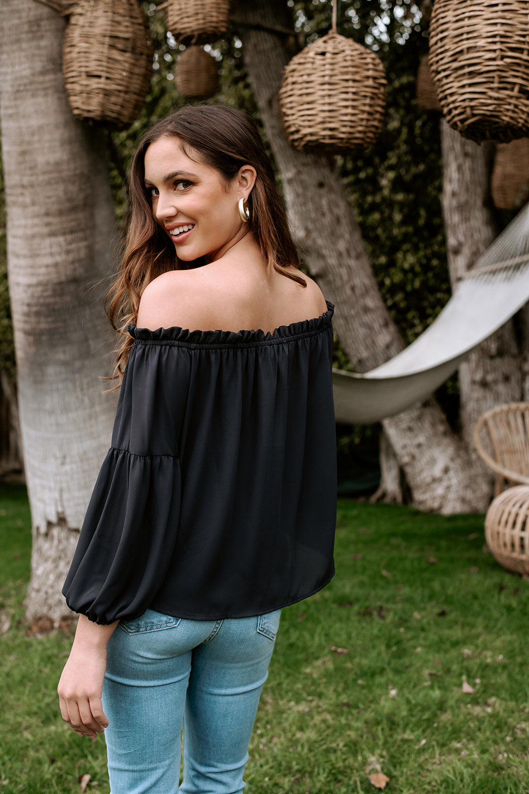 Off The Shoulder Puff Blouse