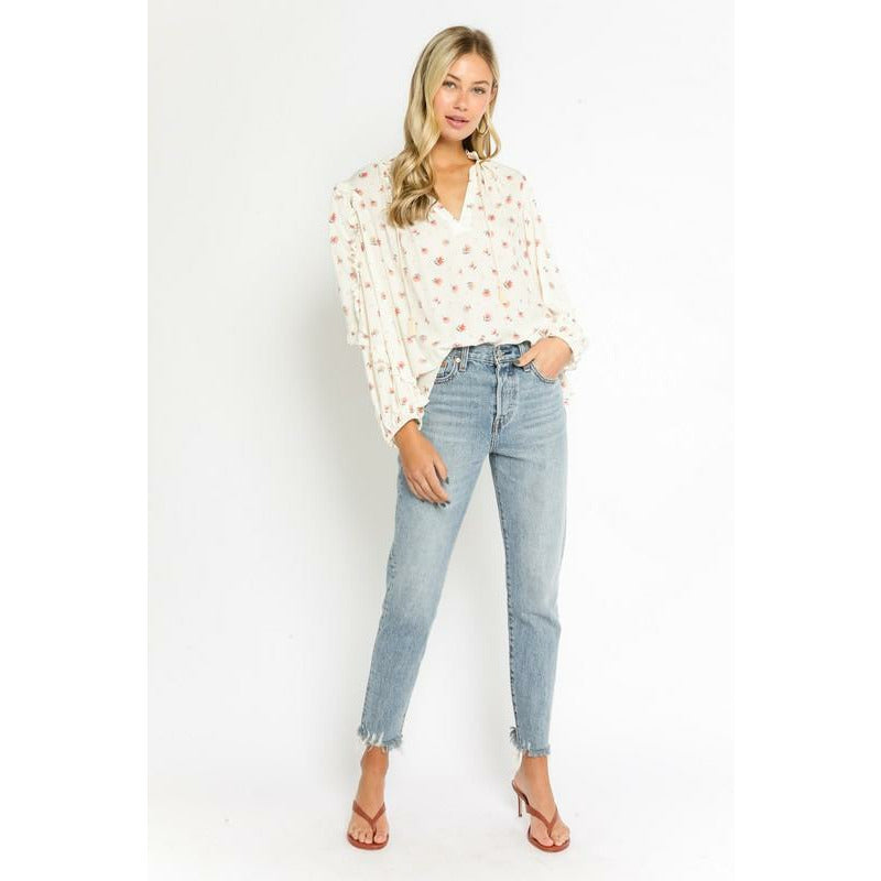 White Lily Ruffle Top