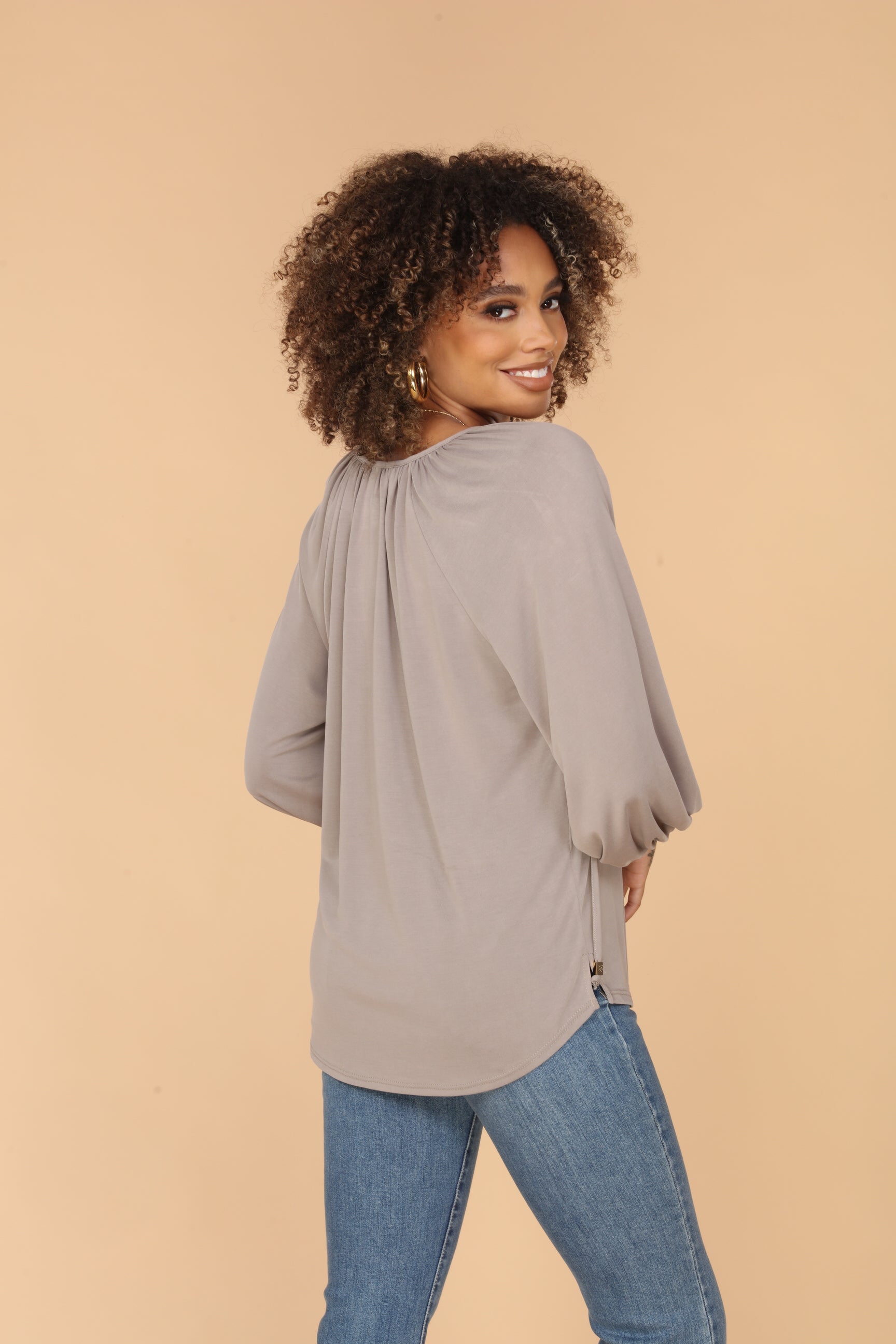 Split Neck Top