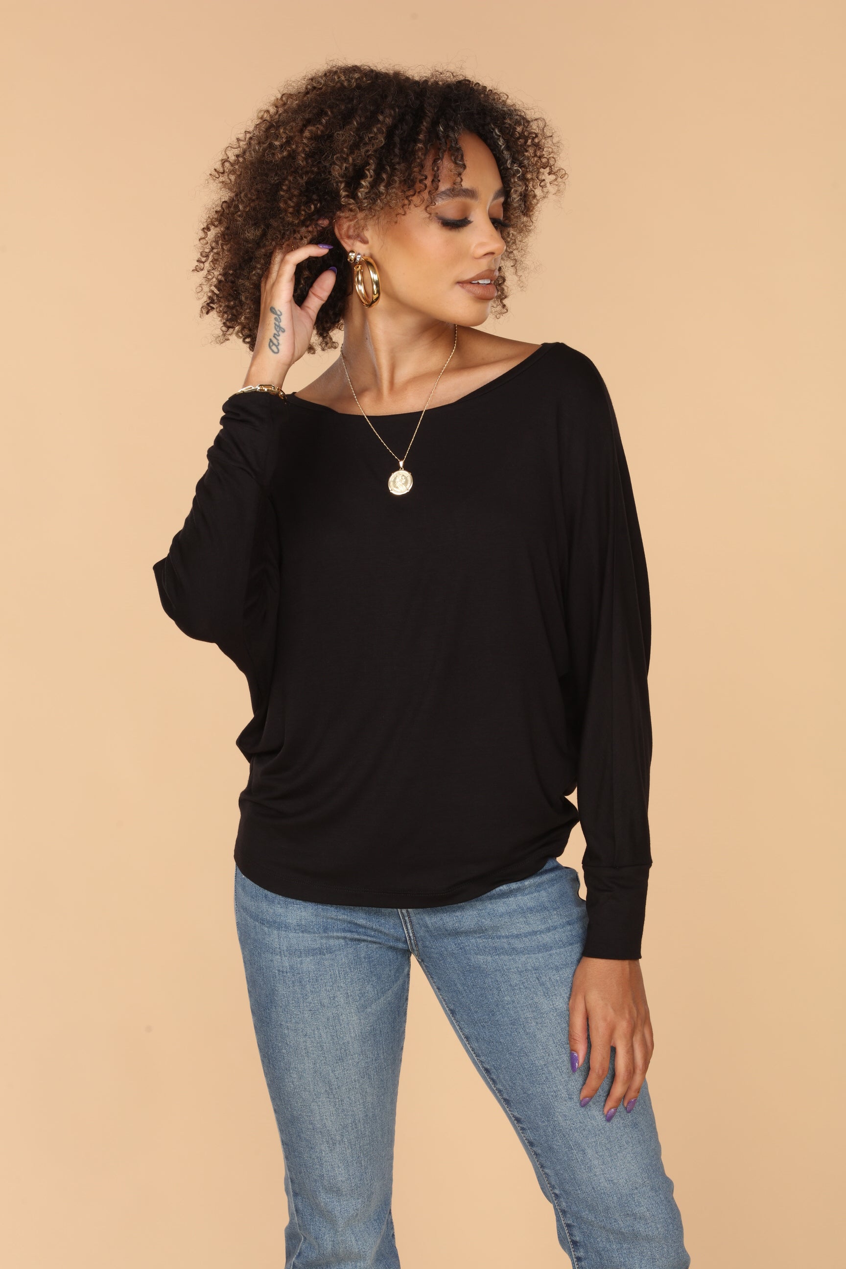 V-Neck Lined Long Sleeve