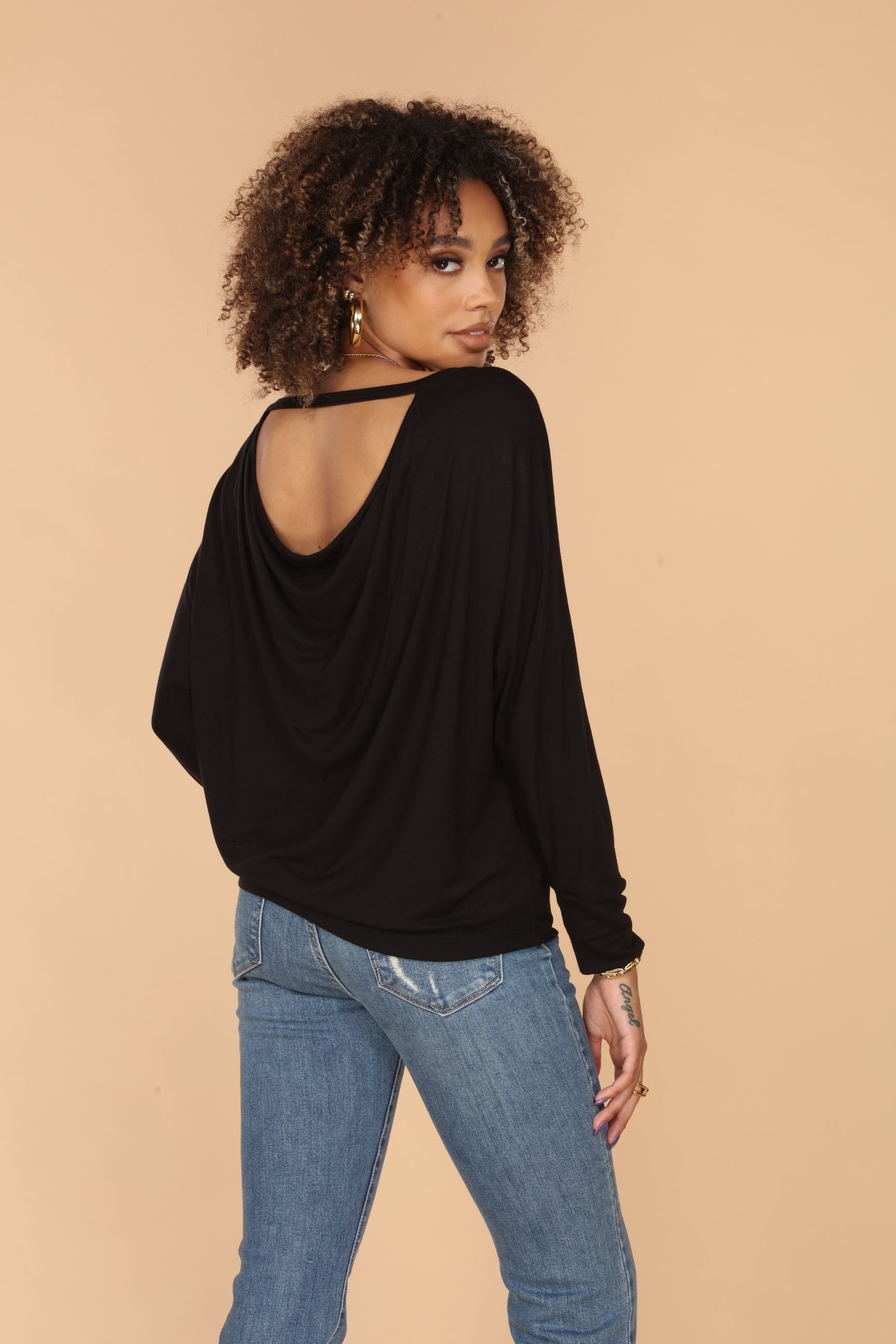 V-Neck Lined Long Sleeve