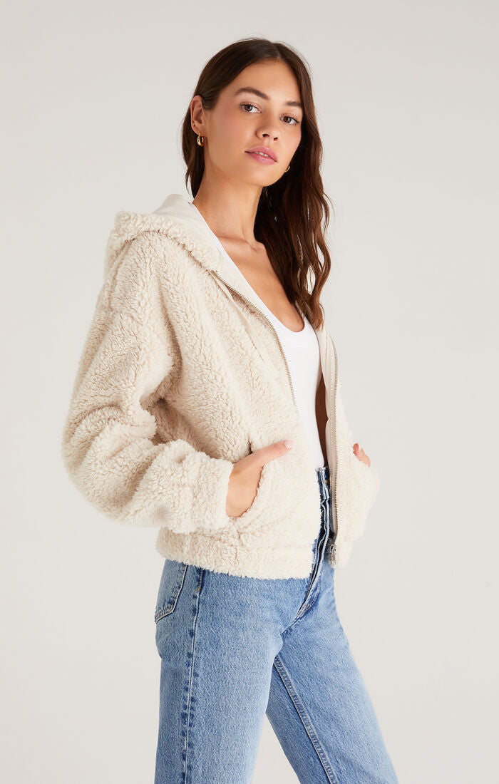 Zuri Sherpa Zip Up Jacket