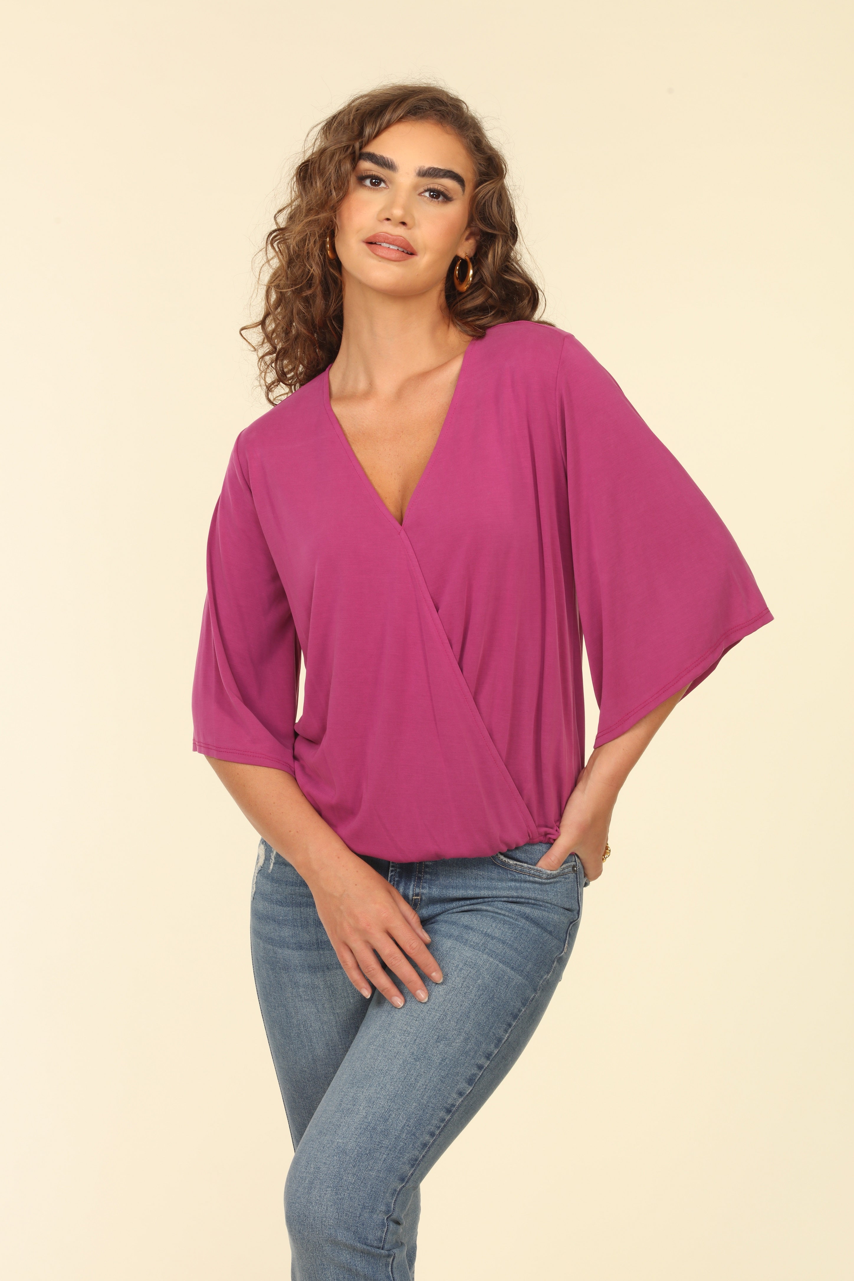 Bell Sleeve Banded Top
