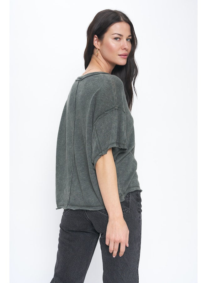 Vista Textured V Neck Tee