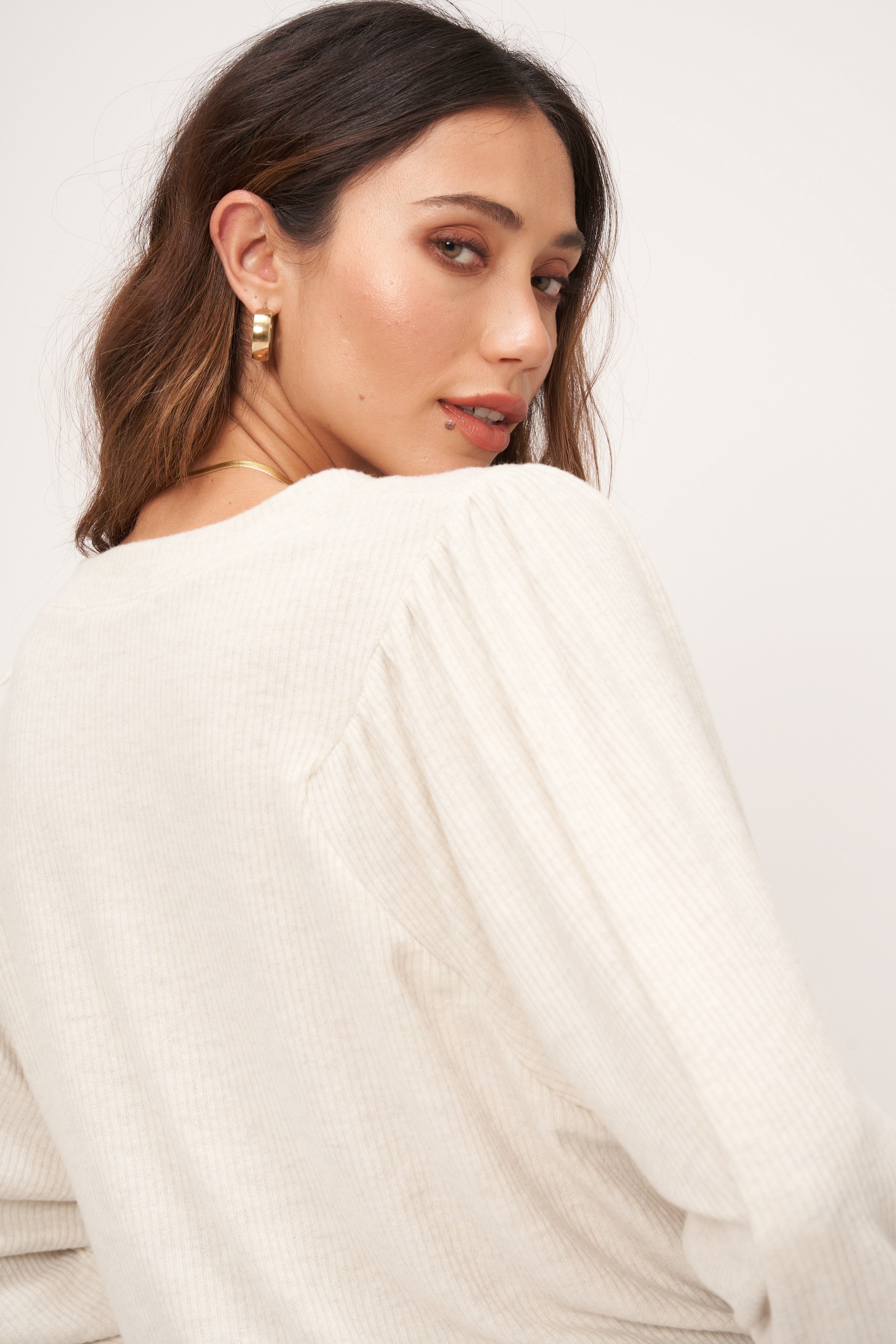 Natasha Brushed Rib Long Sleeve