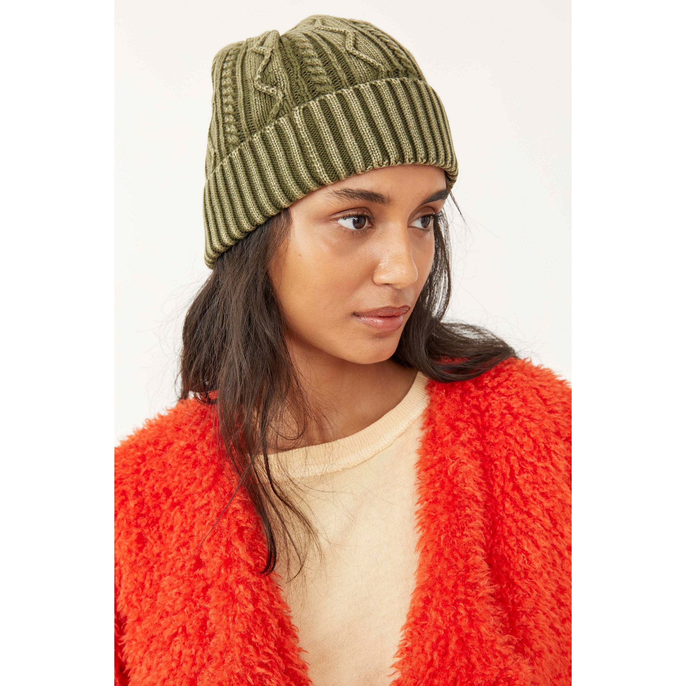 Stormi Washed Cable Beanie
