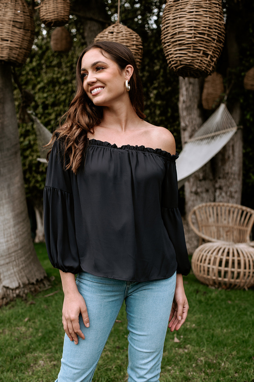 Off The Shoulder Puff Blouse