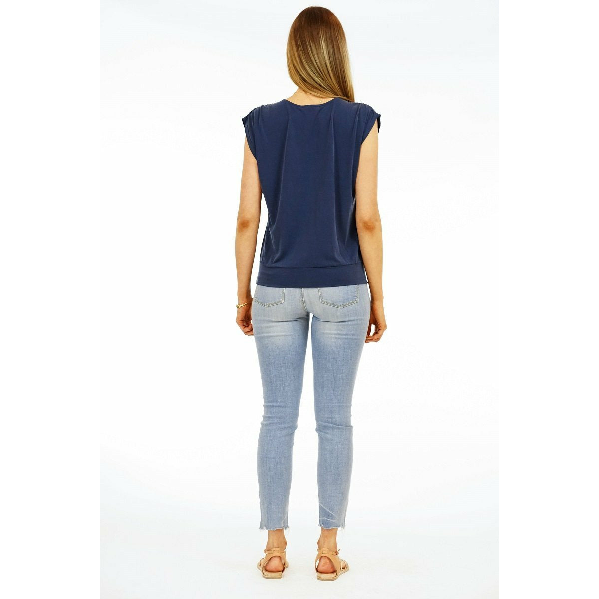 Banded Sleeveles Top