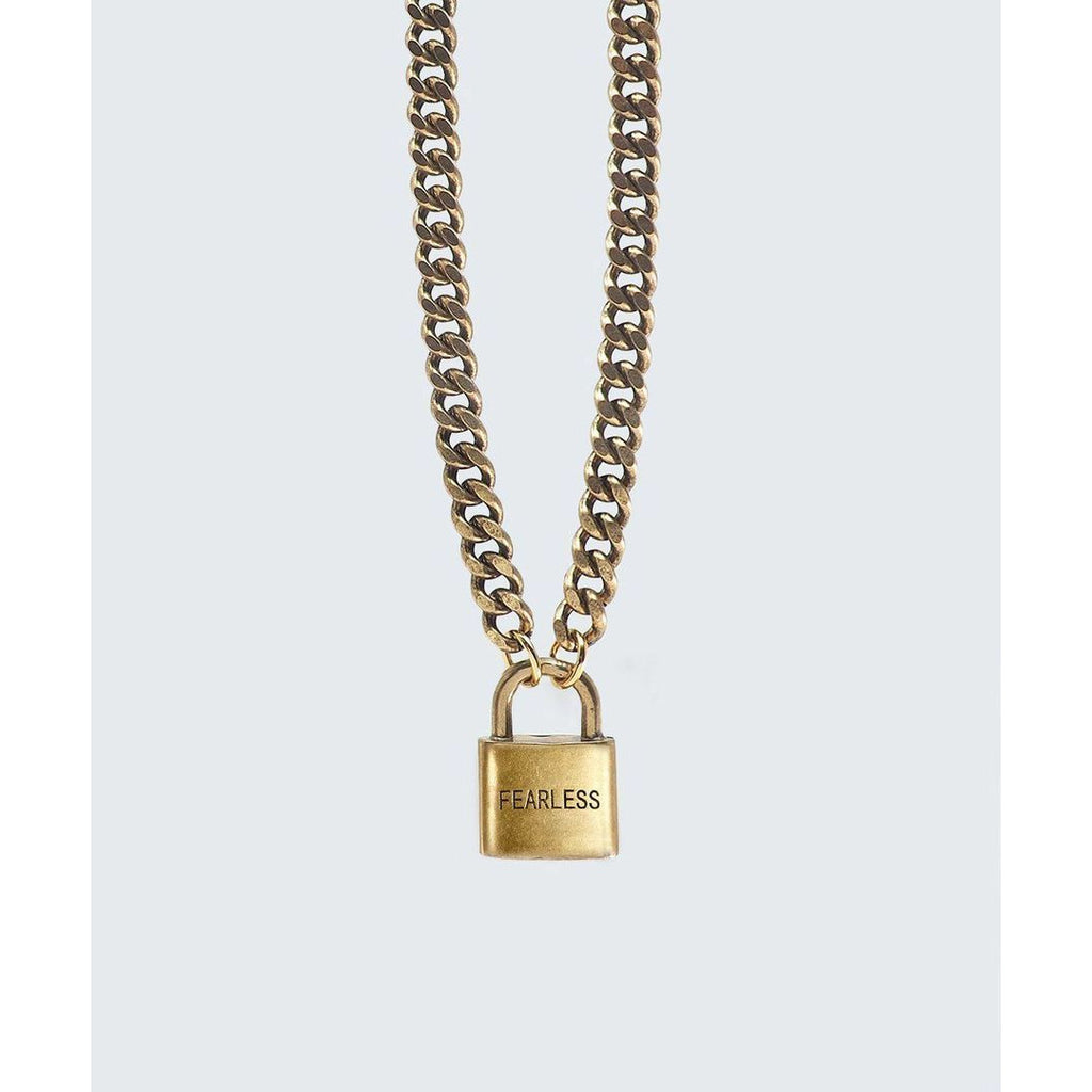 Rebel Classic Key Necklace Fearless Gold