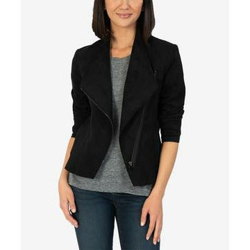 Faux suede drape jacket outlet
