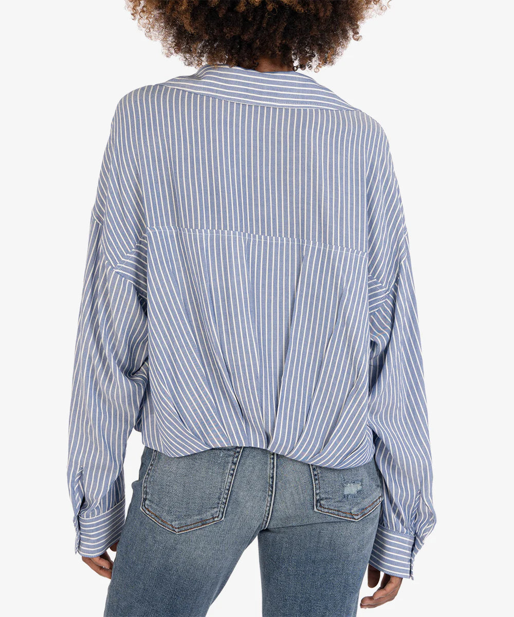 Angelou Crop Button-Up Shirt