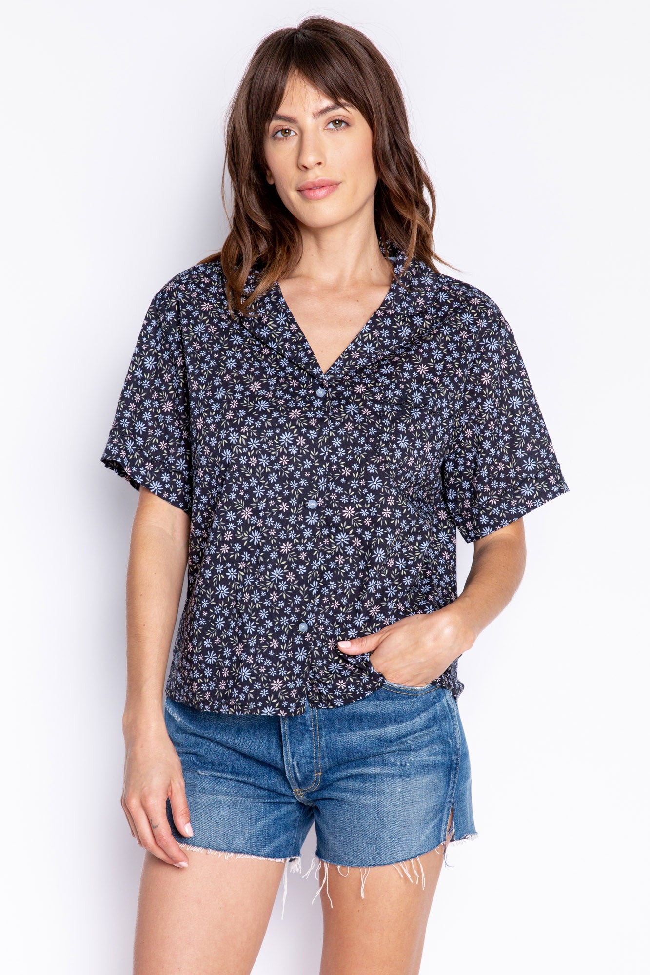 Floral Feels Short Sleeve Button Up