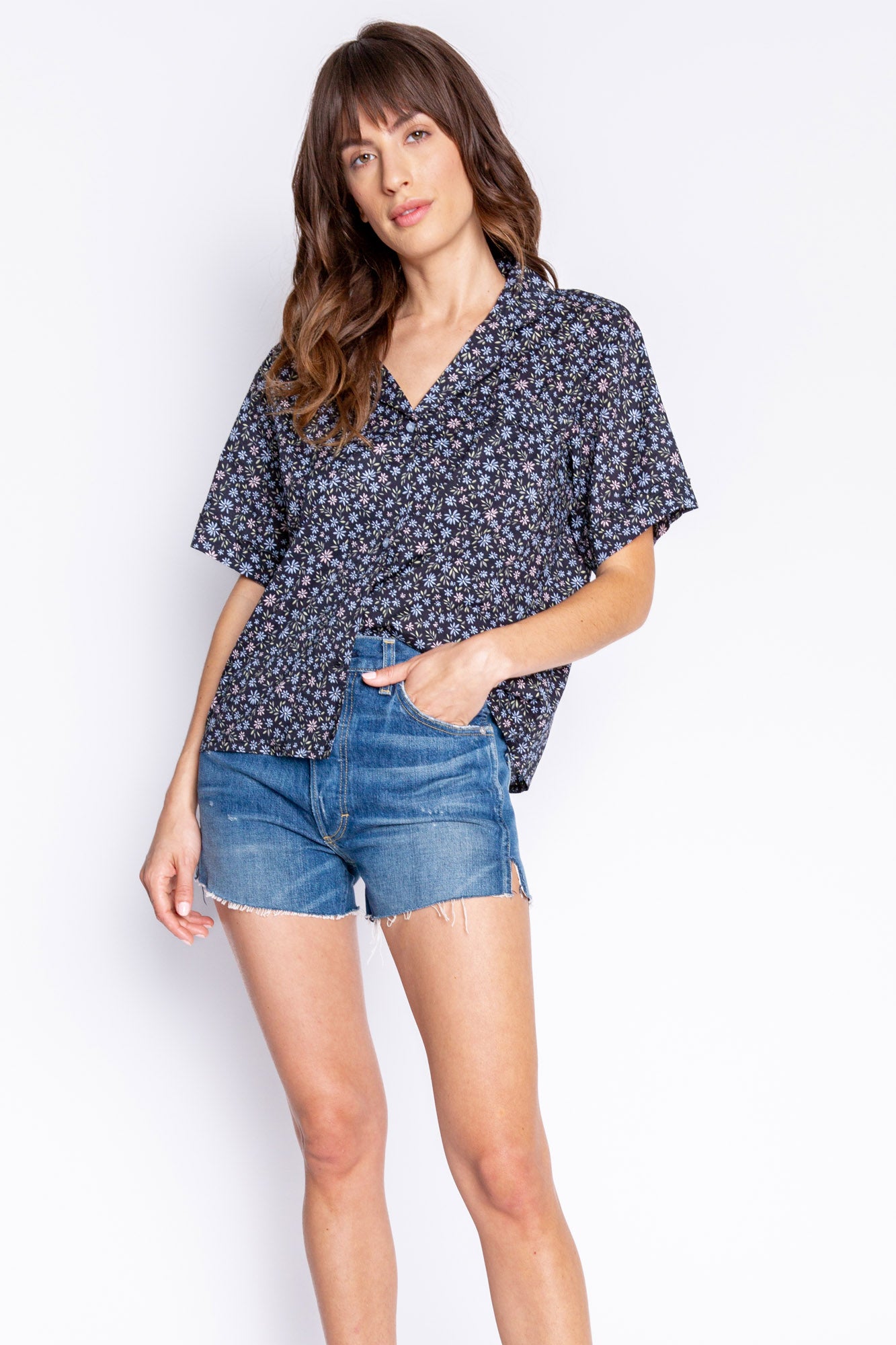 Floral Feels Short Sleeve Button Up