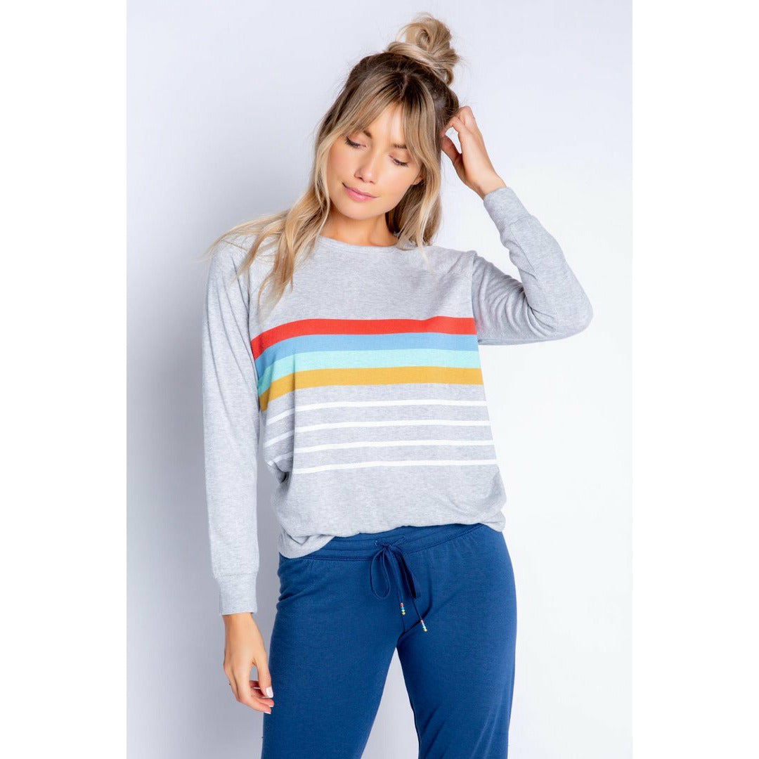 Retro Lounge Long Sleeve Top