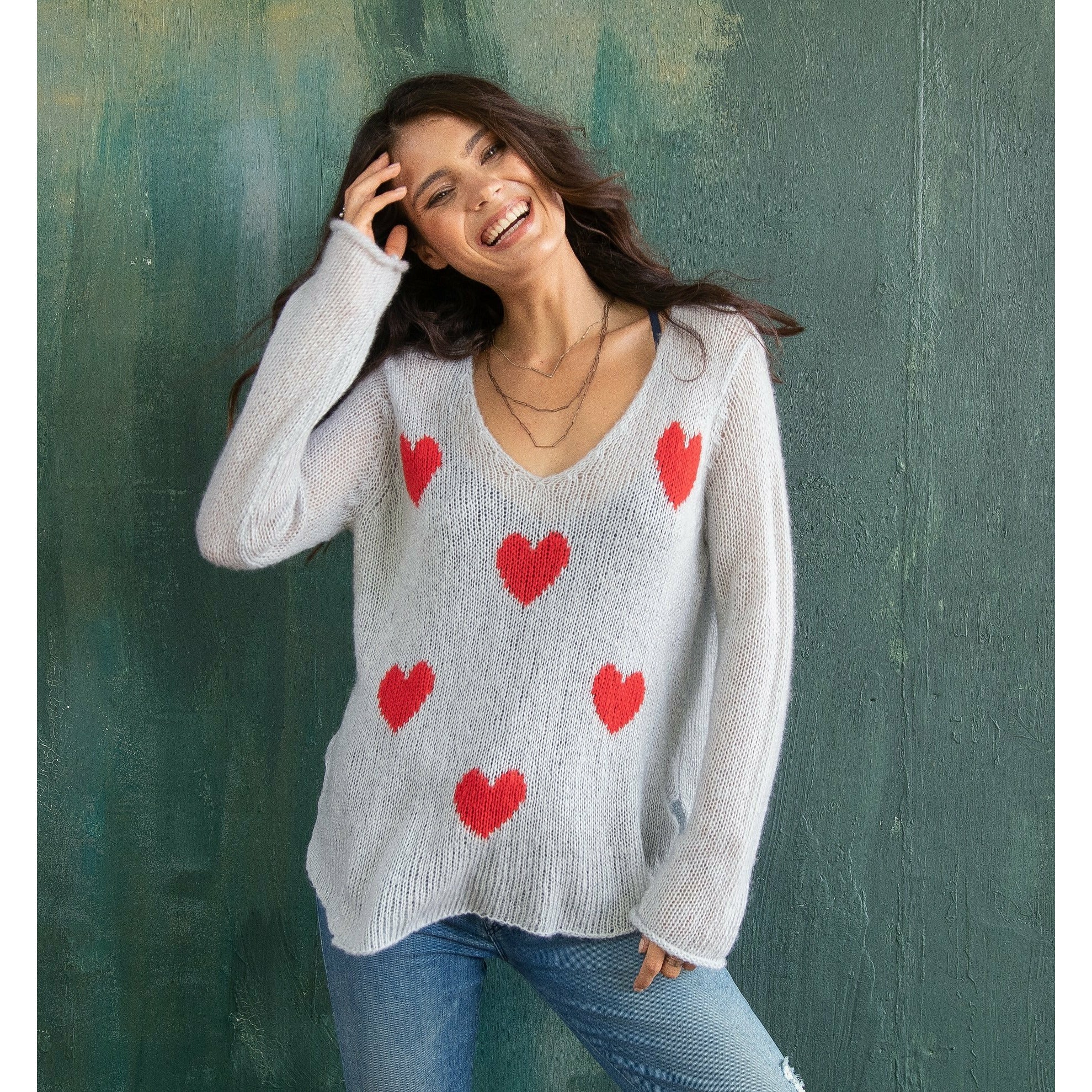 Besotted V Cotton Sweater