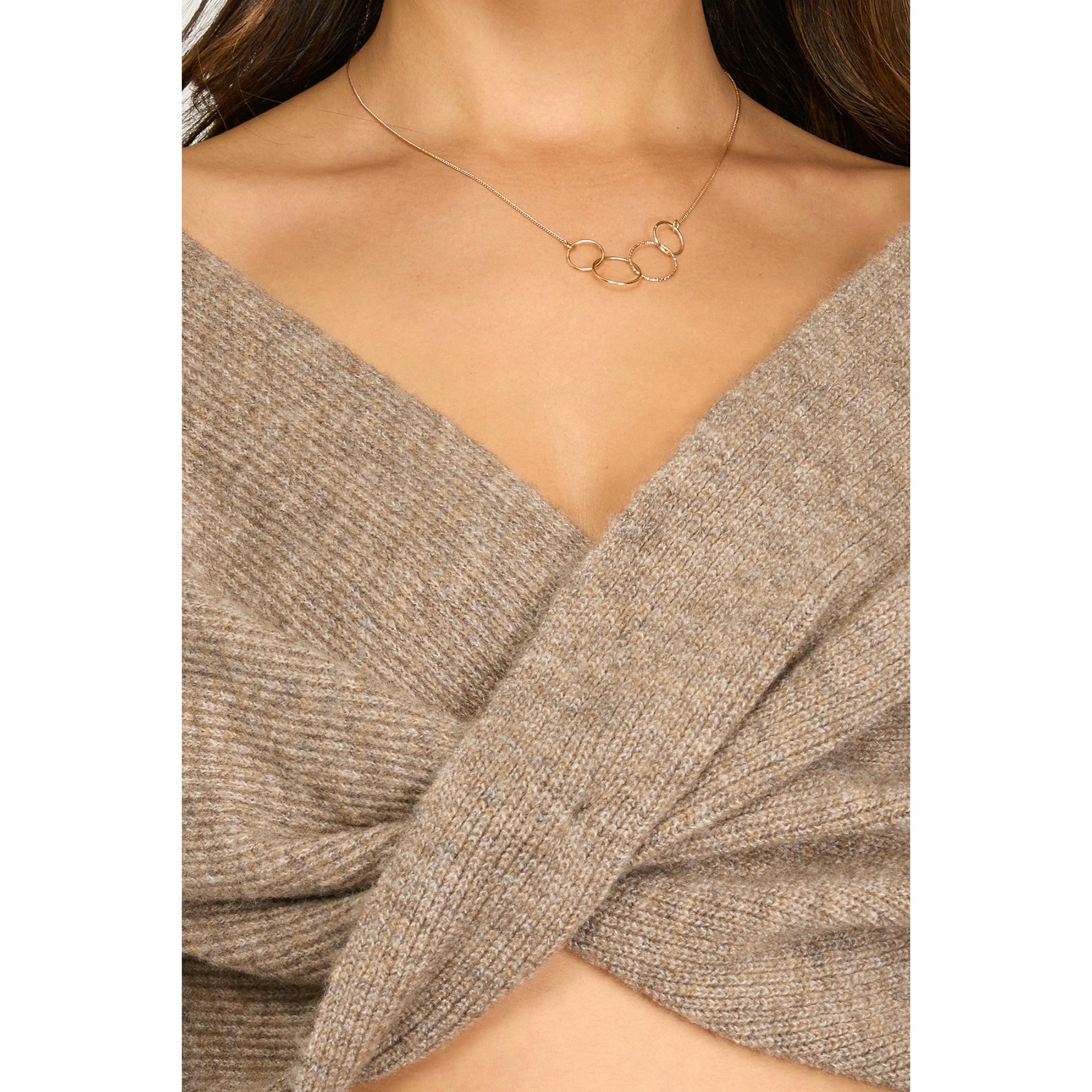 Twist Front Sweater Top