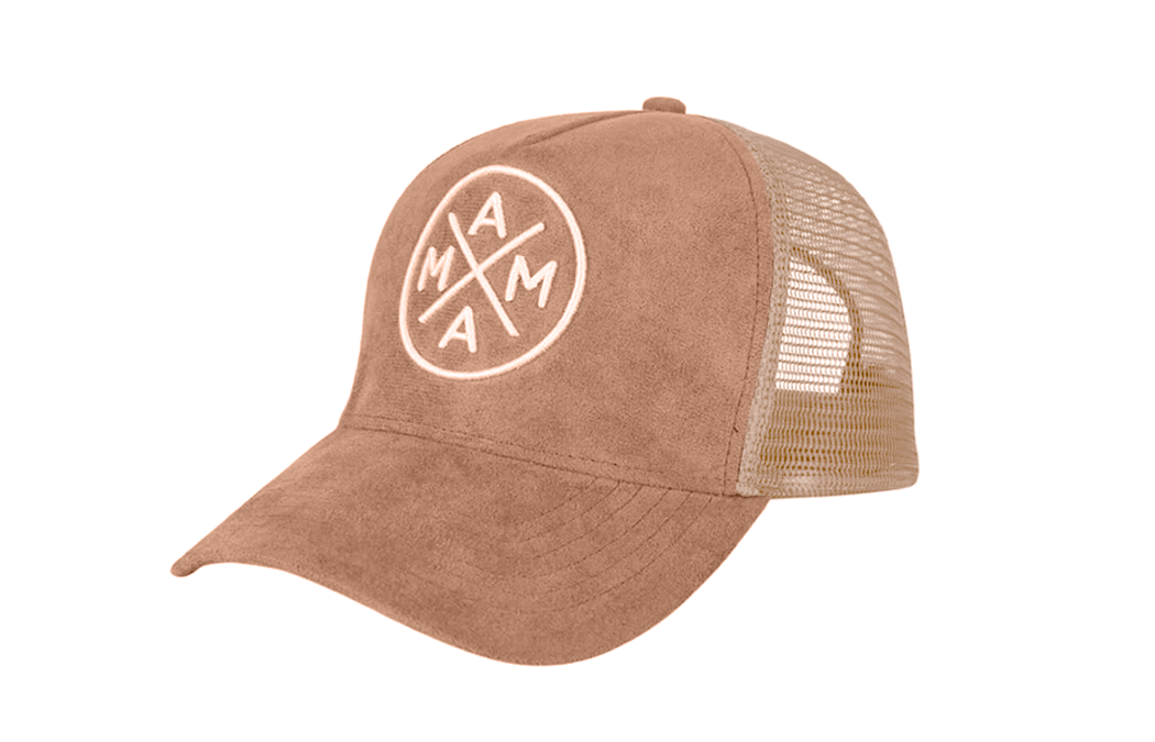 Mama X™ Trucker Hat - Brown Suede