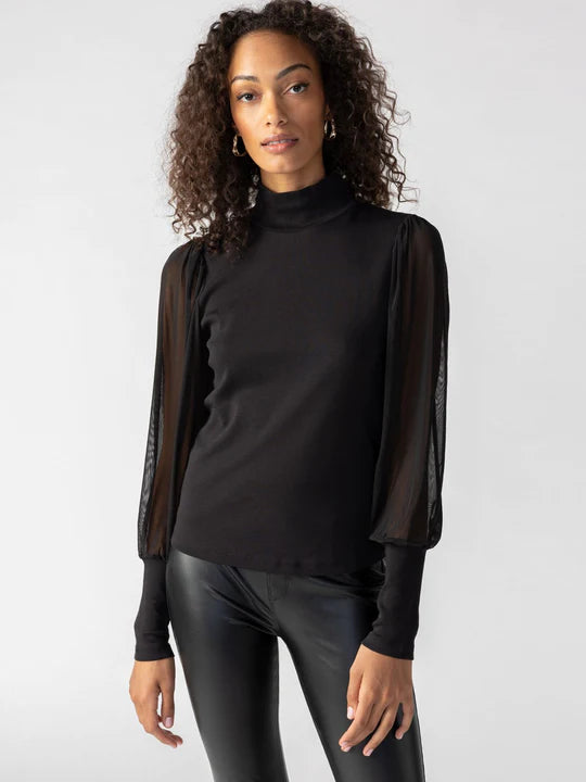 On My Mind Mesh Sleeve Top