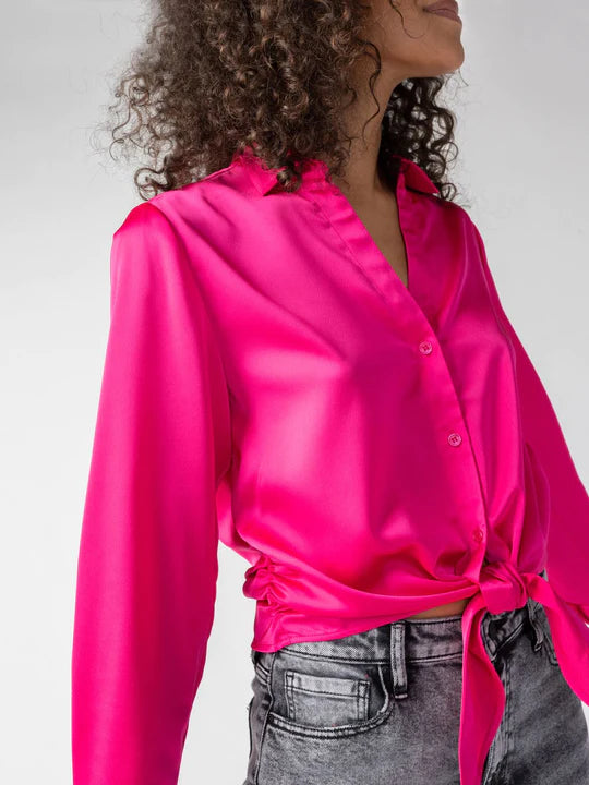 Satin Lover Tie Shirt