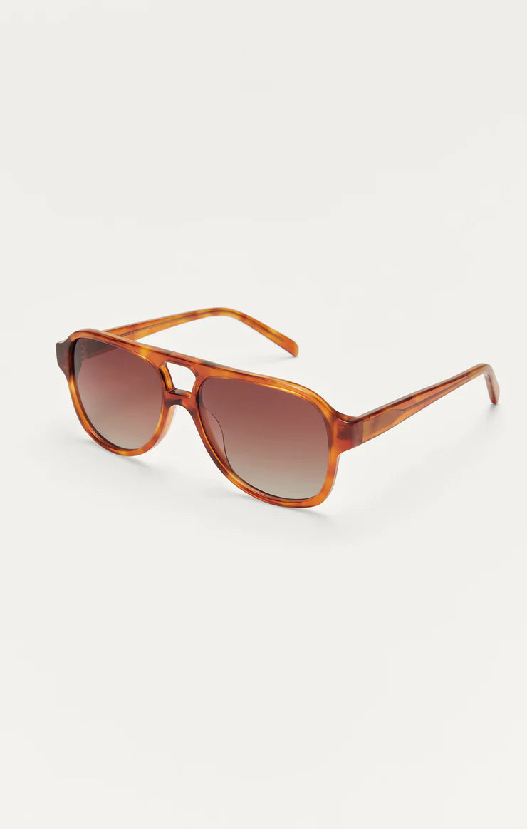 Good Time Sunglasses in Brown Tortoise-Grey