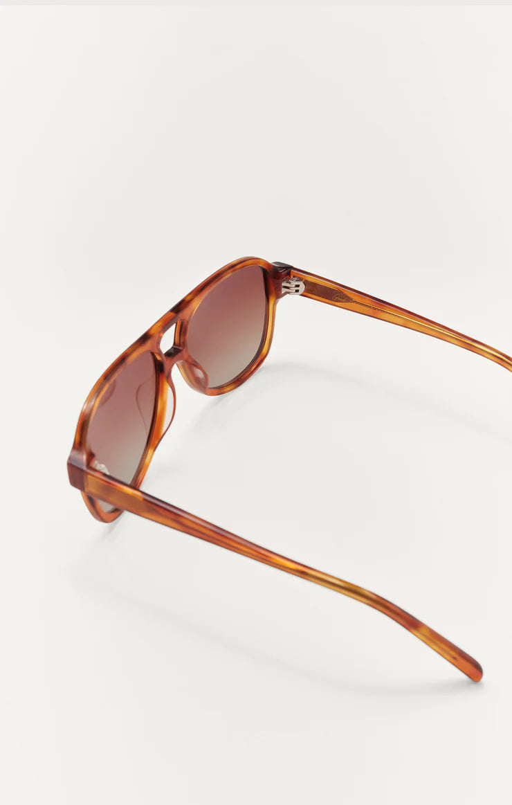 Good Time Sunglasses in Brown Tortoise-Grey