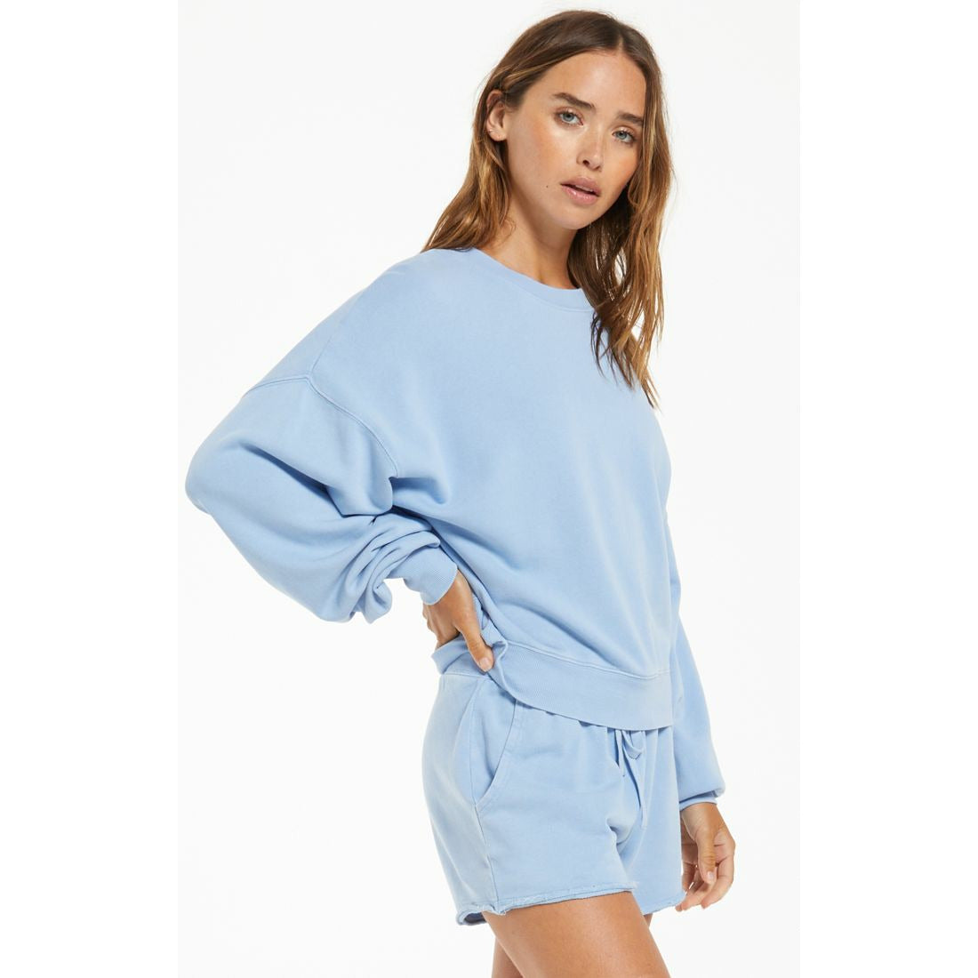 Lia French Terry Washed Pullover