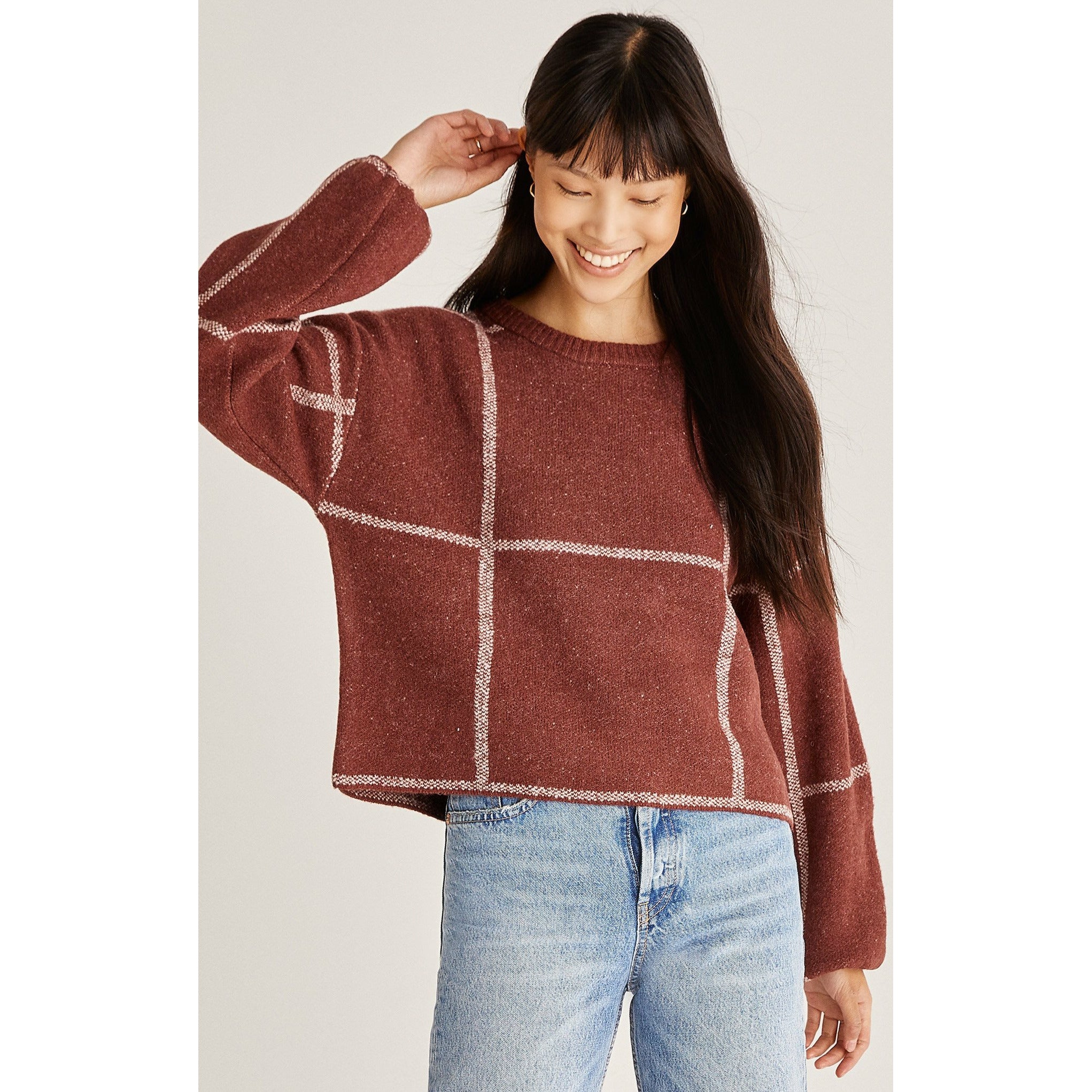 Solange Plaid Sweater